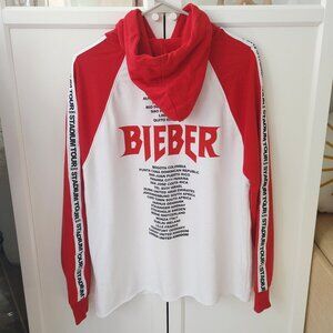 JUSTIN BIEBER Purpose Tour Stadium Tour Hooded Sweatshirt - Size Small